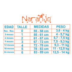 Body térmico Naranjo 0-12 m en internet