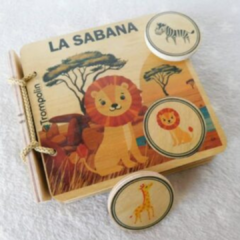 Libro de madera con encastre /SABANA 24+