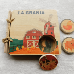 Libro de madera con encastre /LA GRANJA 24+