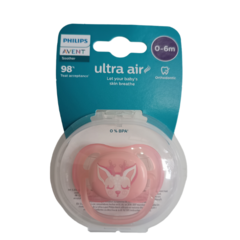 Chupete AVENT ultra Air x 1 (0-6m) rosa