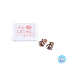 Aros acero rosé Crown