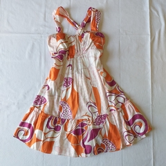 Vestido Estampado Laranja - M na internet