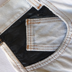 Short jeans com Couro - 36 - Brecho Ja Vali
