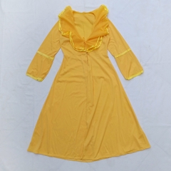Penhoar amarelo com babado - M - comprar online