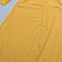 Penhoar amarelo com babado - M - comprar online