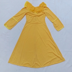 Penhoar amarelo com babado - M