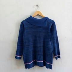 Blusa de Lã Azul Listrada - M - comprar online