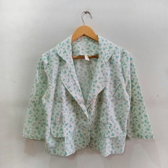 Blazer Floral Azul - M