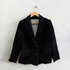 Blazer Preto de Veludo Cotele - P
