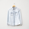 Camisa Jeans de Bolinha - P