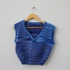 Colete Xadrez Azul - P - NOVO