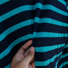 Casaquinho Listrado Azul - M na internet