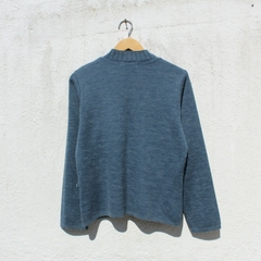 Blusa de Lã Azul Estampada - M na internet