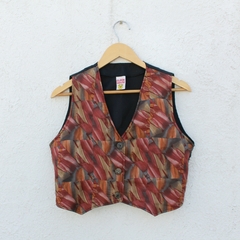 Colete Preto com Estampa Vintage - M