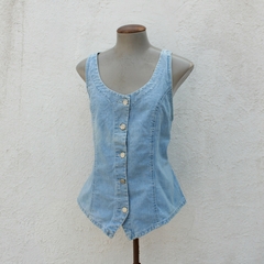 Regata Jeans Vintage - P - Brecho Ja Vali