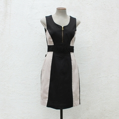 Vestido Preto e Off White - P - comprar online