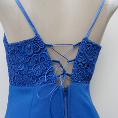 Vestido Azul com Renda - P - loja online