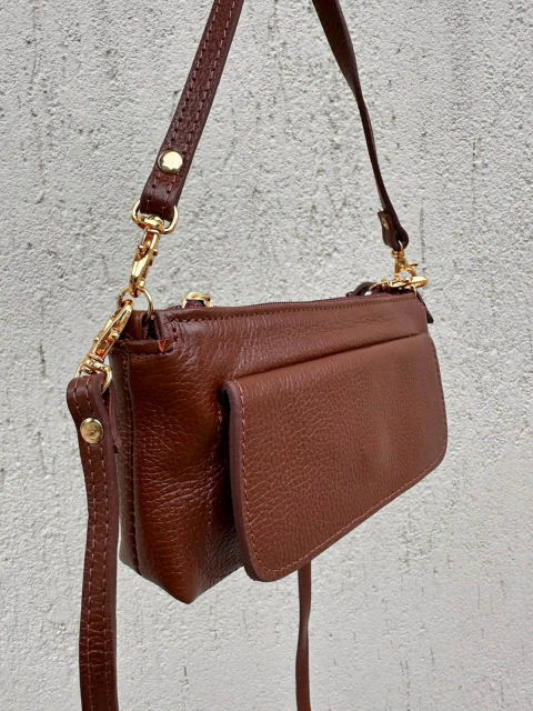 Bolsa MG P Couro CHOCOLATE