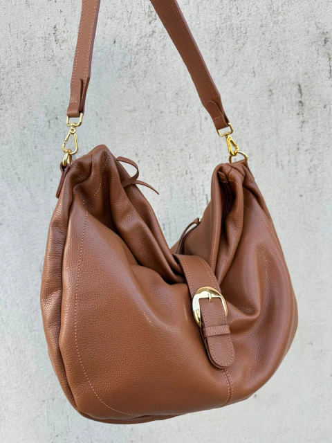 Bolsa Valéria Verena GG Couro CAMEL