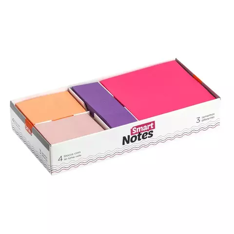 BLOCO SMART NOTES CX PRESENTE - S2 - 80FLS - 4 BLOCOS - BRW - comprar online