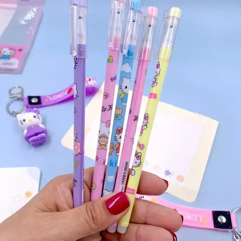 Caneta Fofa Apagável Hello Kitty