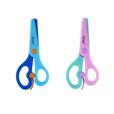 TESOURA ESCOLAR PLÁSTICA 13CM C/ MOLA S/ LÂMINA - BRW - comprar online