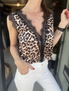 Blusa satén animal
