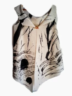 Bluse Art Black Bege - loja online
