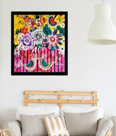 Festa No Jardim Quadro Pintado 40x50 - comprar online
