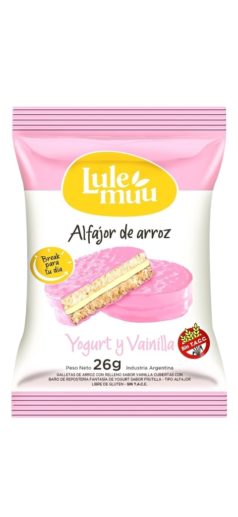 Alfajor Arroz Lulemuu Frutilla 26 grs