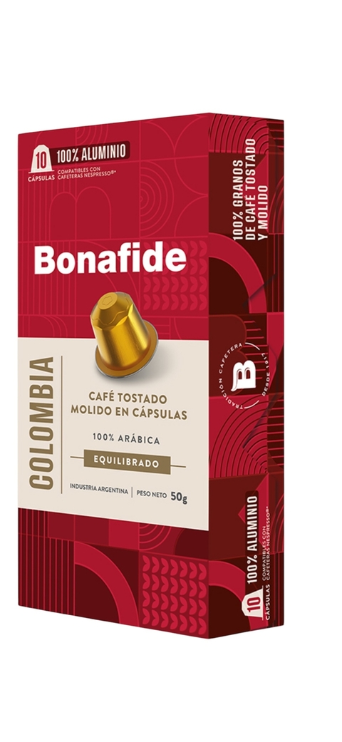 Cafe en Capsulas Bonafide Equilibrado 10 uni