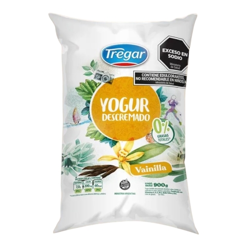 Yogur Tregar Descremado Vainilla 900 Grs.