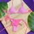 Biquíni Cortininha Reversível Rosa Xadrez - comprar online