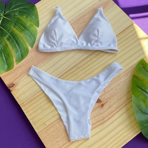 Biquíni Asa Delta Canelado Glow Branco