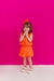 Conjunto juju laranja - Girafandokids