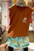 Conjunto Bento Dino marrom - Girafandokids