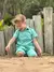 Conjunto mauricinho em linho verde bebê - comprar online