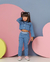 Conjunto jaqueta e calça stitch na internet