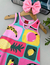 Vestido kyly frutinhas rosa - comprar online