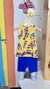 Conjunto kyly borboletas amarelo