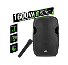 Caixa Ativa Probass 15'' 1600w +bateria +usb +bluetooth +mic na internet