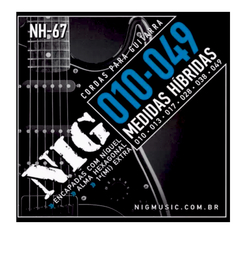 Encordoamento NIG Cordas de Guitarra 010 Hibrida NH67