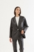 BLAZER NOTH OVERSIZE 3 BOLSILLOS, BOTON METALICO NIQUEL, CONJUNTO PANTALON COSSY. %45 PU %55 POLIEST (ST85180) - JustinaTigre