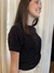 Cropped Lurex Babi - Preto na internet