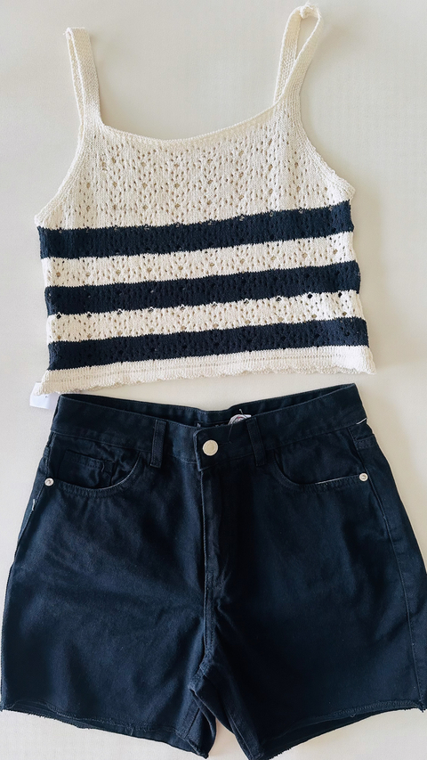 bermuda jean negro talle 24 6000-2-52 - comprar online