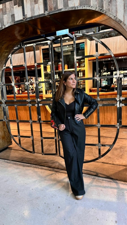 campera similcuero talle M negra 9000-2-3 - comprar online