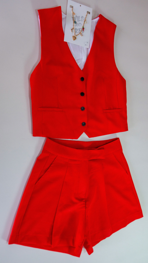 short sastrero rojo talle 36 6000-1-17