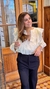 Blusa gasa con vuelos 3000-1-99 - Tienda de ropa Horazia