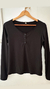 remera manga larga morley con botones negra talle L 2000-1-138