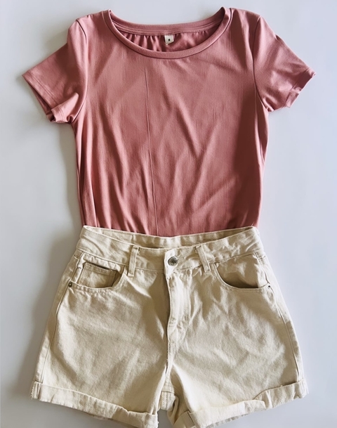 remera manga corta algodón soft rosa talle M 2000-1-24